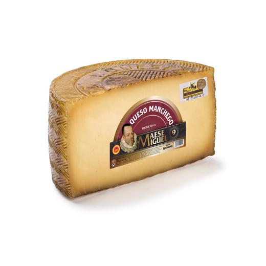 Queso Manchego DOP Curado Mitad - Half Cured Manchego Cheese PDO | Maese Miguel Reserva