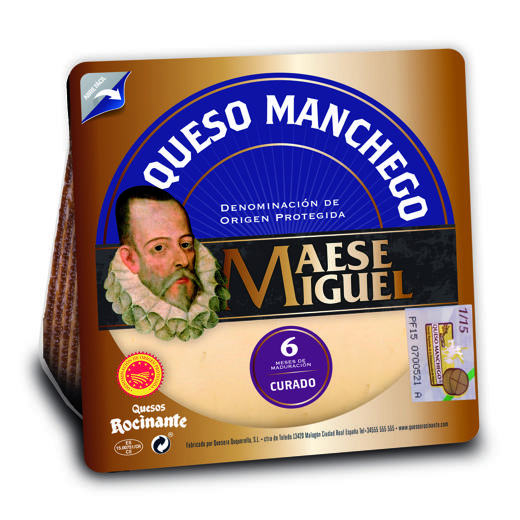 Queso Manchego DOP Curado Cuña 200 g - Cured Manchego Cheese PDO 200 g Wedge | Maese Miguel