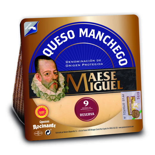 Queso Manchego DOP Curado Cuña 200 g - Cured Manchego Cheese PDO 200 g Wedge | Maese Miguel Reserva