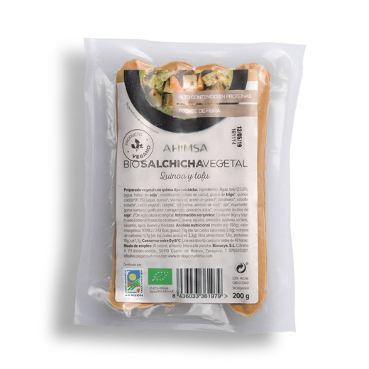 Salchicha Quinoa-Tofu Bio Ahimsa