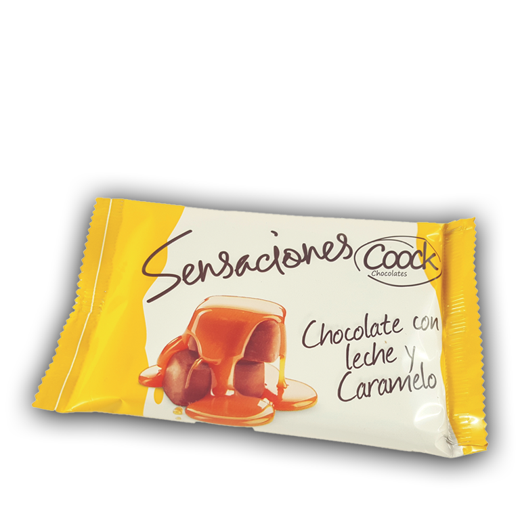 Tabletas "Sensaciones" Chocolate con leche relleno de caramelo