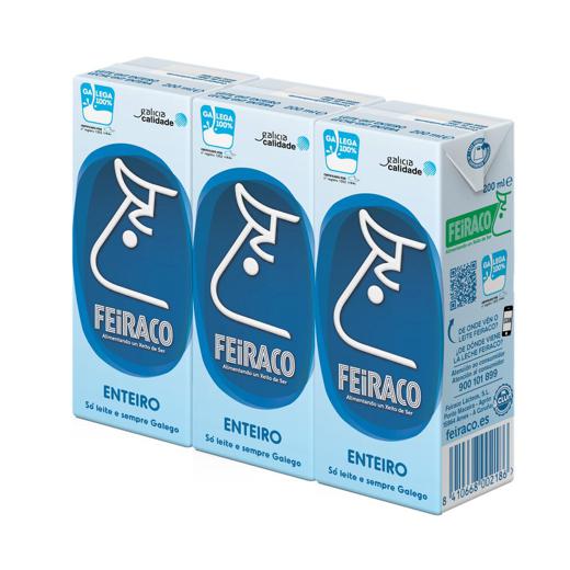 Leche entera FEIRACO 3x200 ml