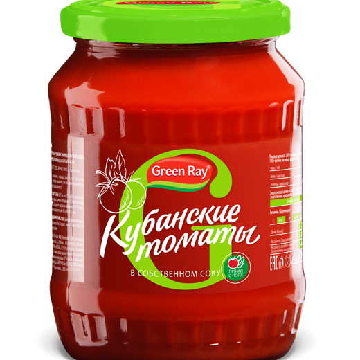 Tomatoes in own juice, 720 ml