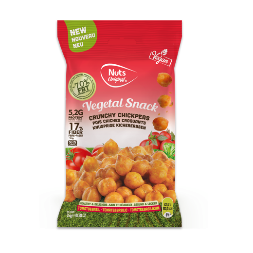 Snacks Nuts Original Crunchy Chickpeas- TOMATO & BASIL - 25G