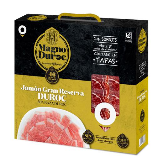 MALETÍN Loncheados de jamón Gran Reserva 50% Duroc, 14 sobres x 70gr