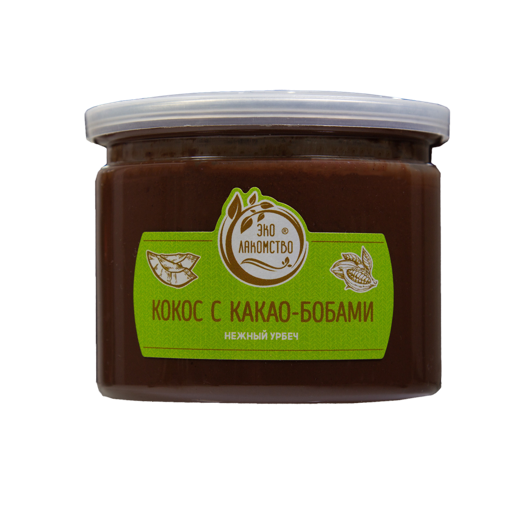 Coconut-cocoa-bean mild nutbutter "Ecolakomstvo"