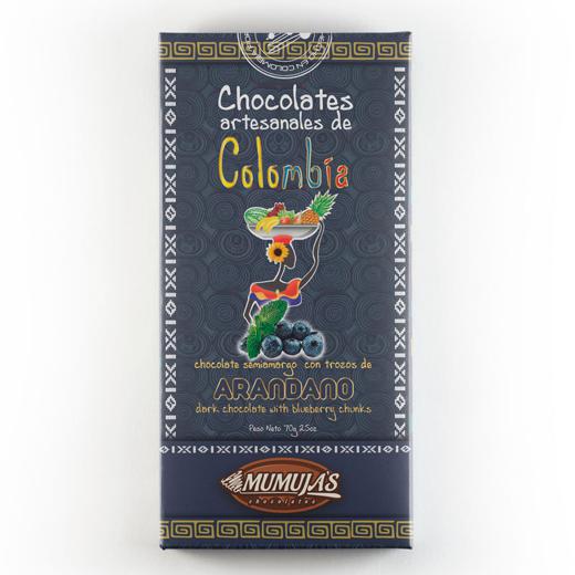 BARRAS DE CHOCOLATE ORGANICO 53% CACAO CON FRUTOS