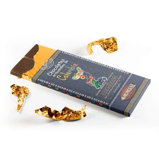 BARRAS DE CHOCOLATE ORGANICO 53% CACAO CON FRUTOS img1