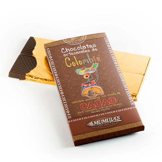 BARRAS DE CHOCOLATE ORGANICO 53% CACAO CON FRUTOS img1