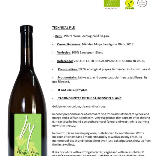 Méndez Moya Sauvignom Blanc 2019 img2