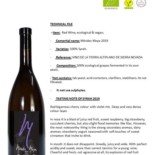 Méndez Moya Syrah 2019 img2