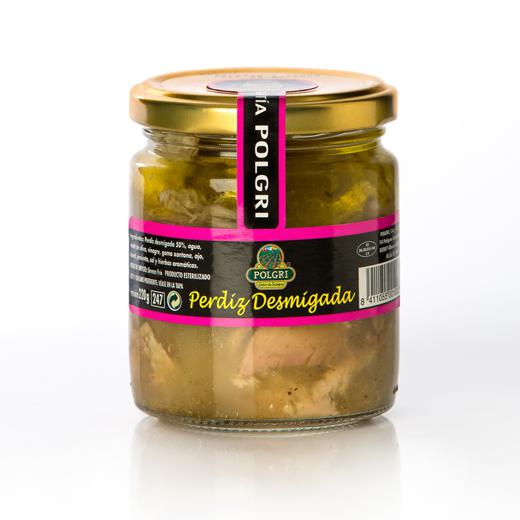 Perdiz desmigada en escabeche cristal 21 cl. 220gr