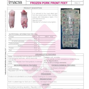 FROZEN PORK FRONT FEET CARTON img2