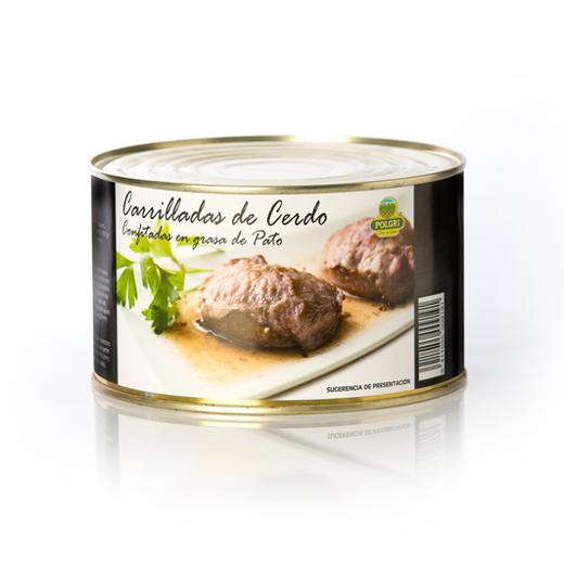 Carrillada de cerdo confit. en grasa pato 1350gr