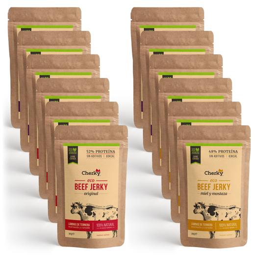 Cherky Eco Beef Jerky Variety Pack Healthy Snack