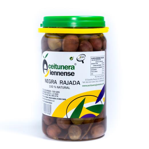 Aceituna Negra Rajada 100% NATURAL FORMATO 0.700Kg