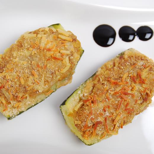 Calabacín relleno catering 100-120 gr (Stuffed courgette for foodservice) img0