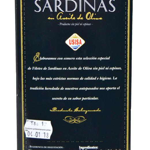 Bandeja Filete Sardinas en aceite de oliva USISA img1