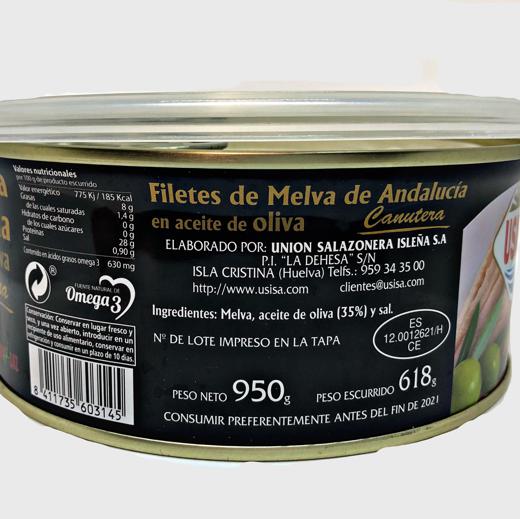 RO.1000 Filetes de Melva de Andalucia Canutera aceite oliva USISA img1