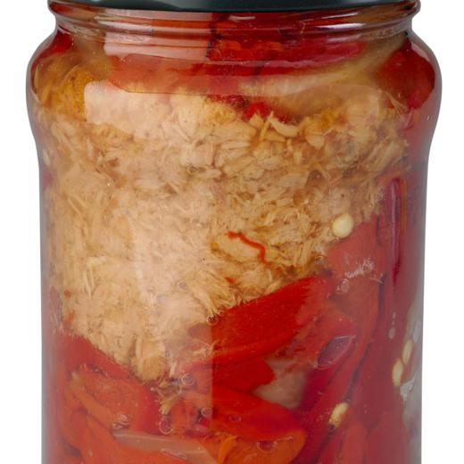 ROASTED RED PEPPERS AND TUNA SALAD JAR 300G