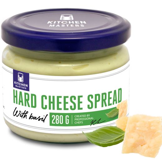 Hard cheese spread with basil img0