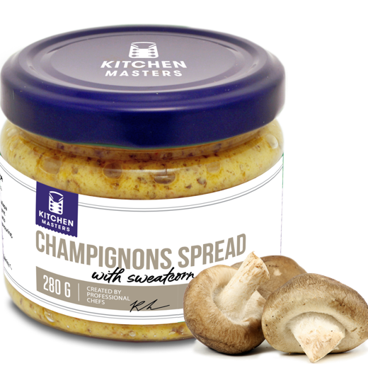 Champignon spread with sweetcorn