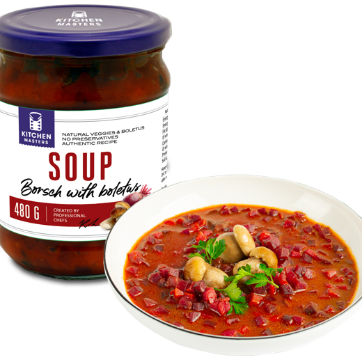 Soup Borsch with boletus