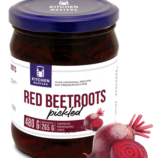 Pickled red beetroots