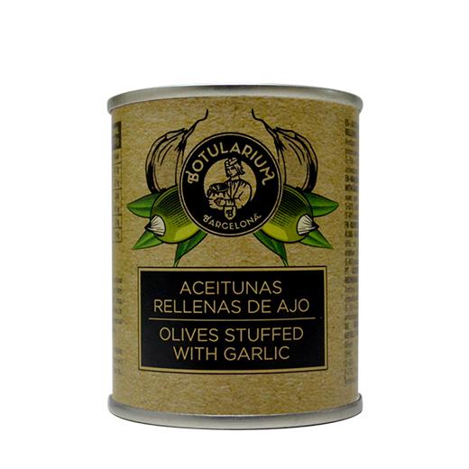 Aceitunas rellenas de ajo Botularium (latita minibar 50g)