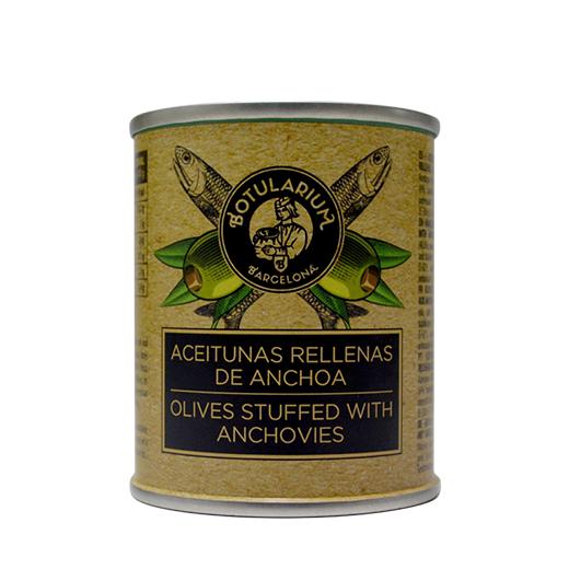 Aceitunas rellenas de anchoa Botularium (latita minibar 50g)