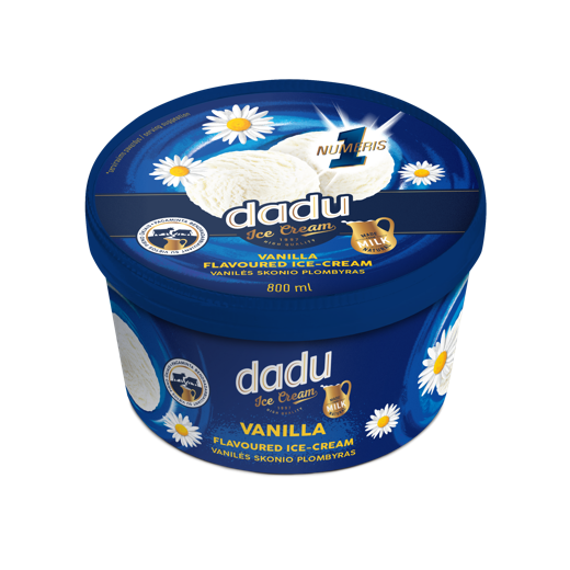 Vanilla-flavoured ice cream