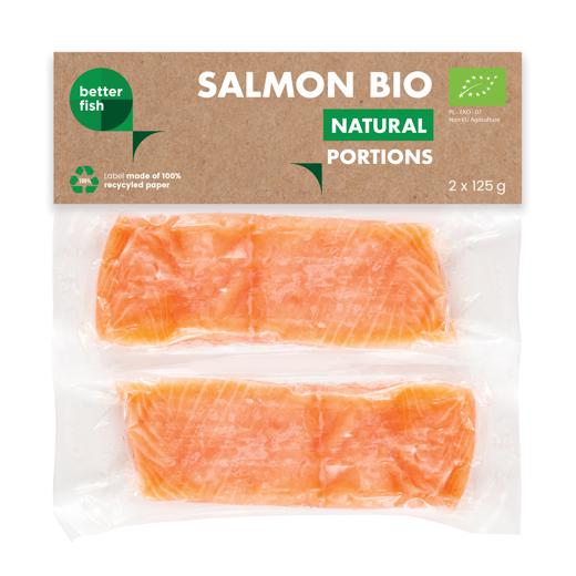 BIO BETTER FISH Salmon portions skin-on 2x125g VAC frozen
