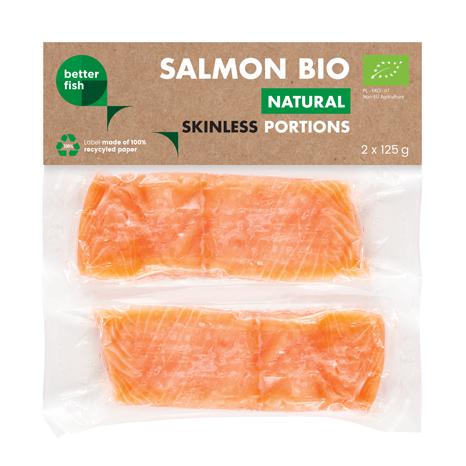 BIO BETTER FISH Salmon portions skinless 2x125g VAC frozen