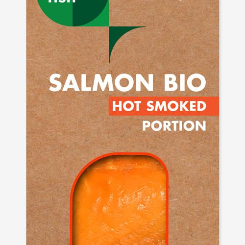 BIO BETTER FISH Salmon portions hot smoked 100g SLEEVE chilled