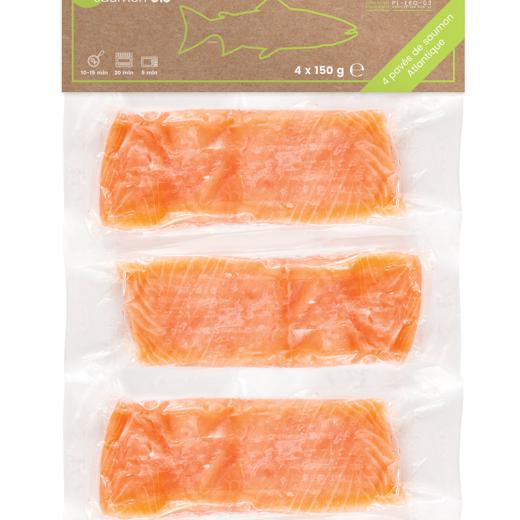BIO BETTER FISH Salmon portions skinless 4x125g VAC frozen