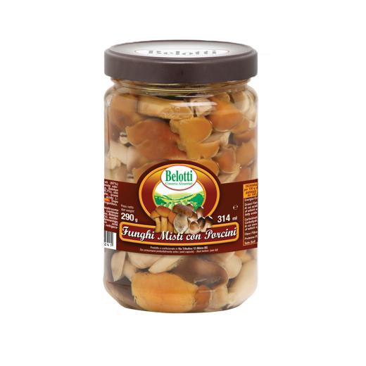 MIXED MUSHROOMS WITH PORCINI IN SUNFLOWER OIL - 314ml