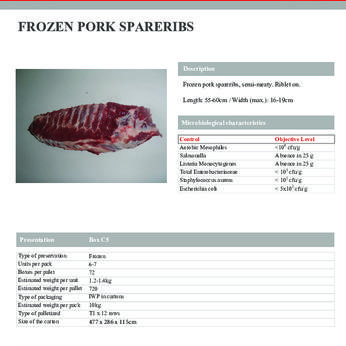 FROZEN PORK SPARE RIBS *PRC APPROVED*