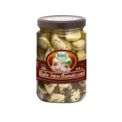 FLAVOURED WHOLE GARLIC CLOVES IN S. OIL - 314ml