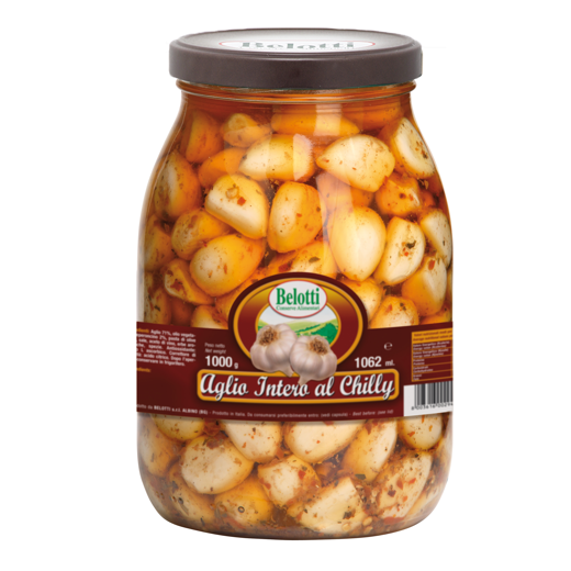 CHILLY WHOLE GARLIC CLOVES IN SUNFLOWER OIL - 1062ml