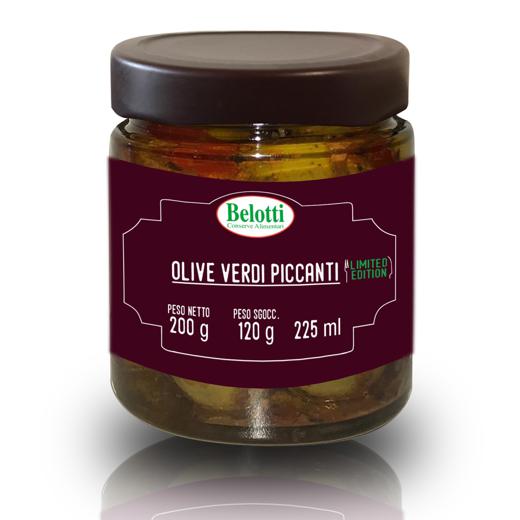 SPICY GREEN OLIVES - 225ml