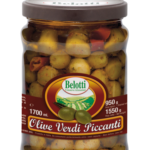 SPICY GREEN OLIVES - 1700ml