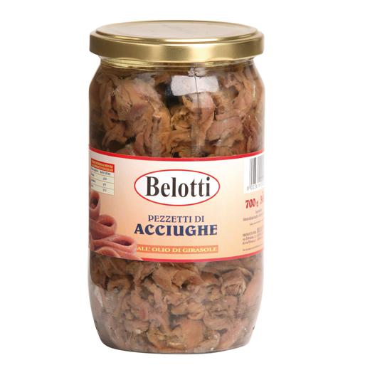 ANCHOVIES IN PIECES IN SUNFLOWER OIL - 720ml