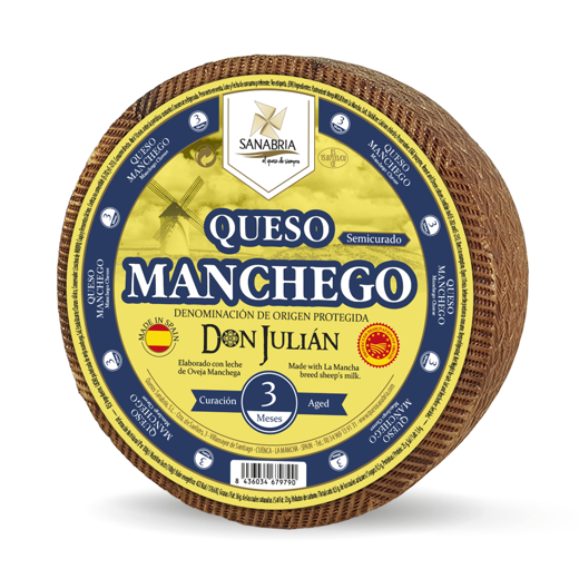 Queso Manchego Semicurado 3 Kg.