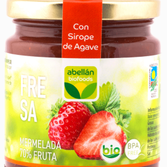 STRAWBERRY EXTRA JAM WITH AGAVE SYRUP 265gr