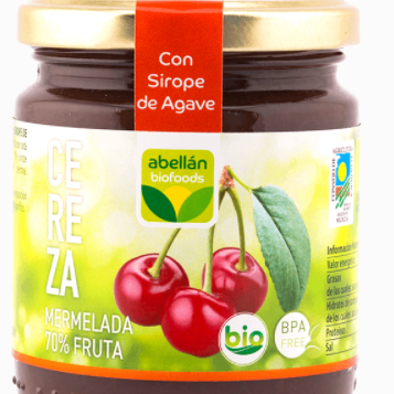 CHERRY EXTRA JAM WITH AGAVE SYRUP 265gr