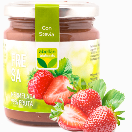 STRAWBERRY EXTRA JAM WITH STEVIOL GLUCOSIDE 235gr - DIABETIC SUITABLE img0