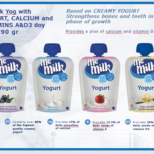 Memilk con yogurt, fresas y  con calcio y vitaminas A&D3 img2