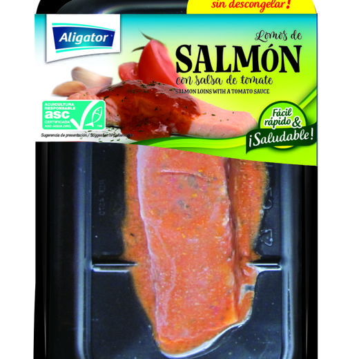 RTE Salmon loins with a Mediterranean tomato sauce