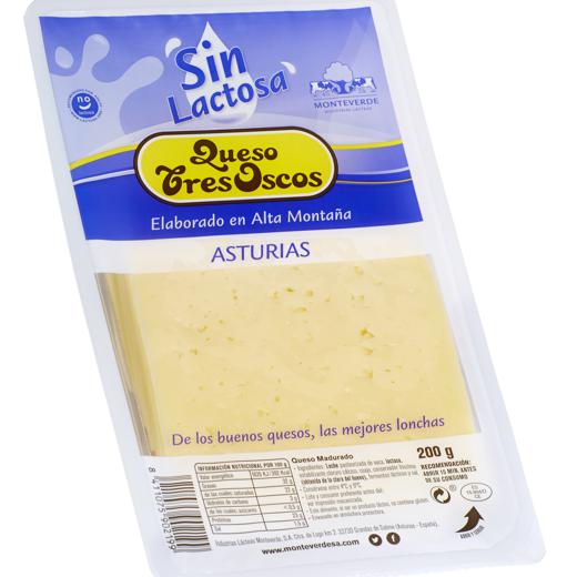 Queso lonchas Tres Oscos sin lactosa - Sliced cheese - Slices 200 g img1