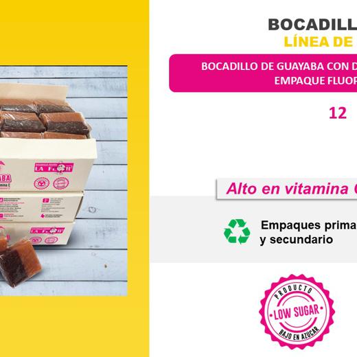 Bocadillo de Guayaba con Dulce de Mora en Fluopack